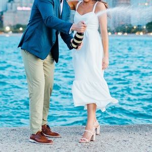 White maxi dress